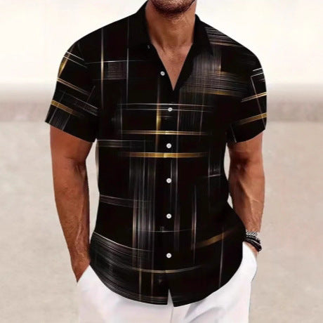 Chemise à Boutons pour Hommes - Mode Décontractée pour les Vacances en Plein Air