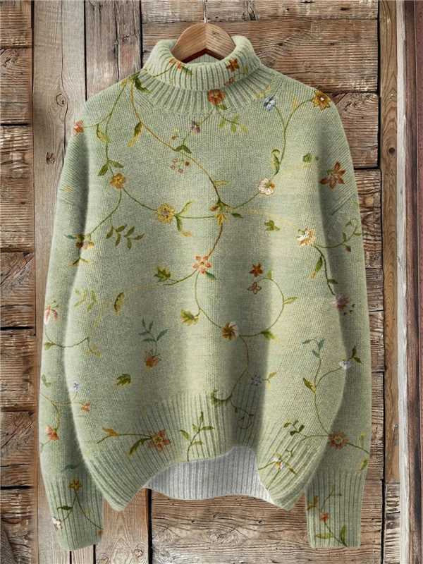 Pull En Col Roulé Imprimé Pour Femmes - Noël