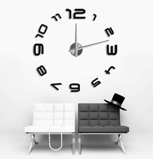 Horloge Murale Acrylique Surdimenssionnée - Art Moderne pour Salon