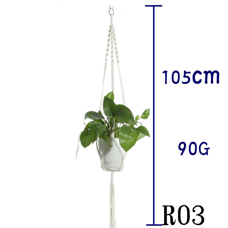 Suspension de Plantes en Coton Beige