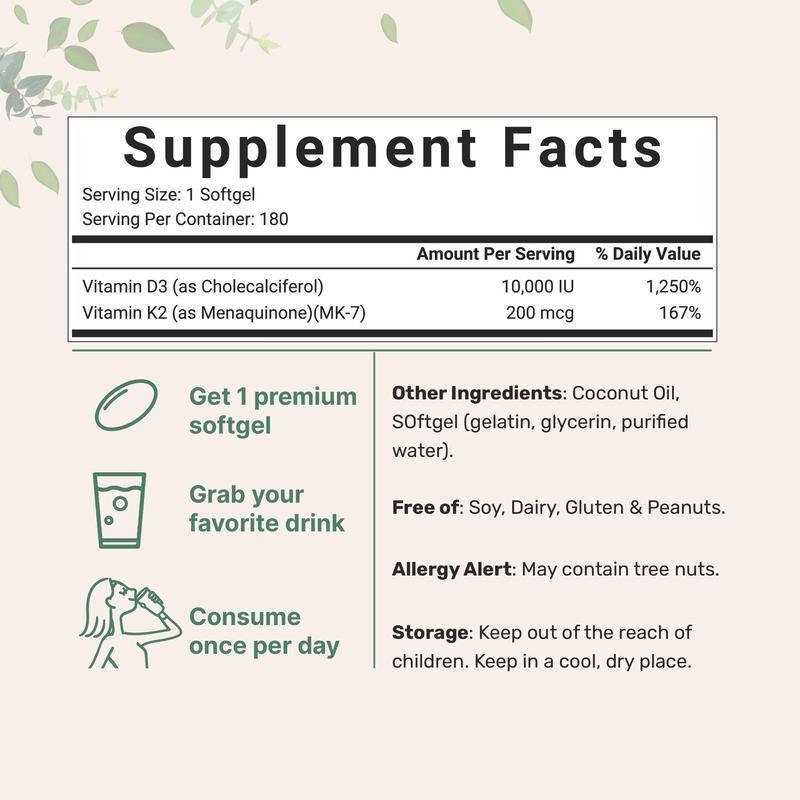 Gélules Souples de Vitamine K2 - 180 Capsules