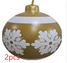 Boule de Noël Gonflable 60CM pour Décoration Extérieure