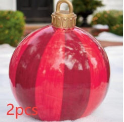 Boule de Noël Gonflable 60CM pour Décoration Extérieure
