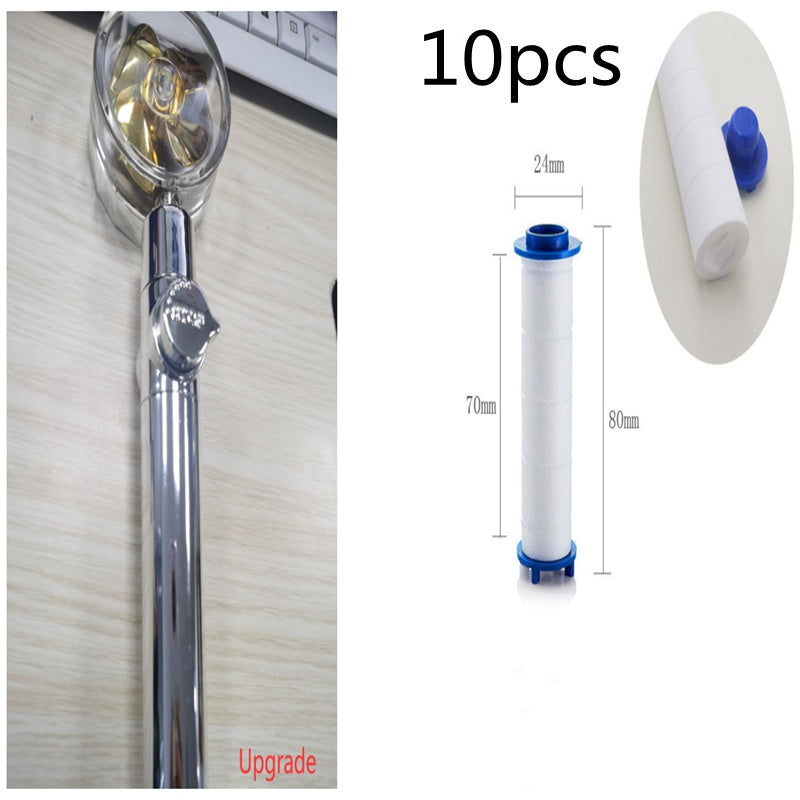 Douchette Turbo Propeller Économiseur d'Eau Haute Pression 360 Degrés avec Extension de Ventilateur