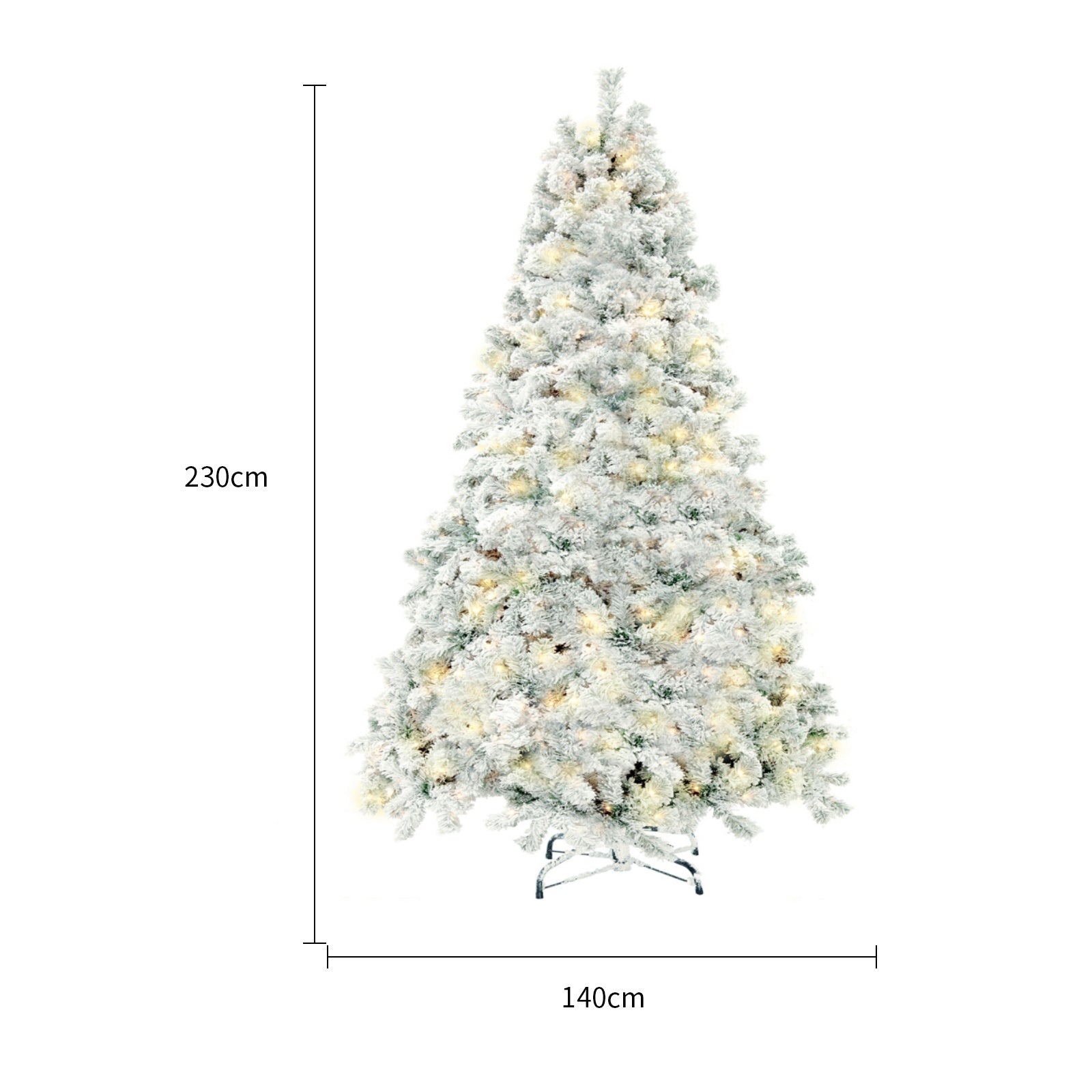 Sapin de Noël Artificiel en PVC avec Neige
