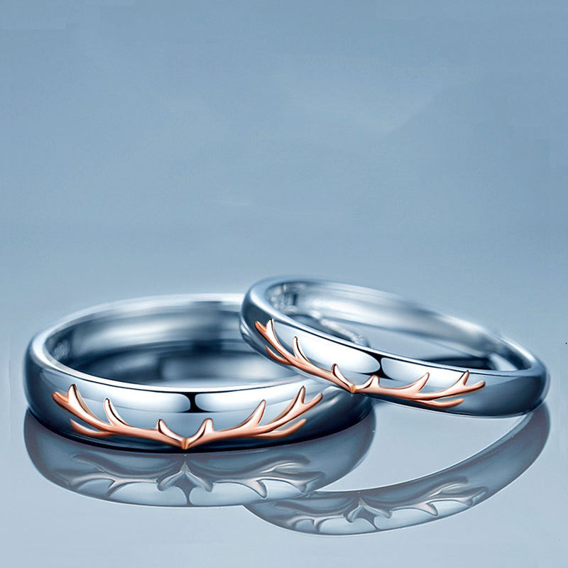 Bague en Argent Sterling pour Couples - Ensemble Masculin et Féminin