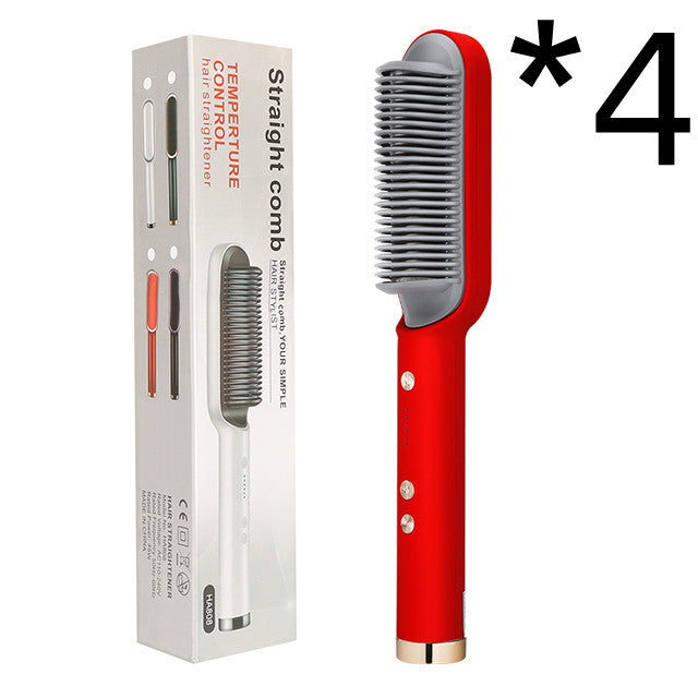 Fer à Lisser 2 En 1 avec Peigne Chaud et Boucleur Ions Négatifs
