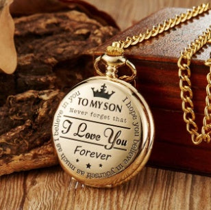 Montre de Poche Quartz "À Mon Fils, Amour Éternel"