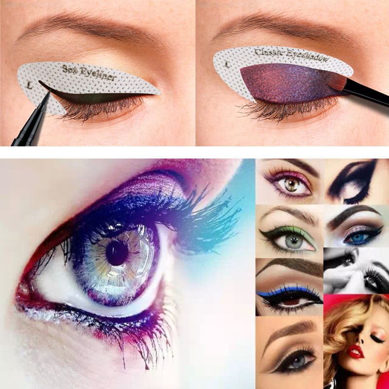 Nouveau Sticker Template de Maquillage pour Yeux