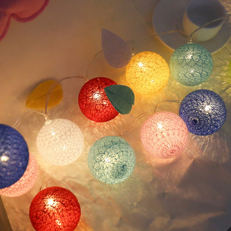 Guirlande Lumineuse en Boules de Coton LED