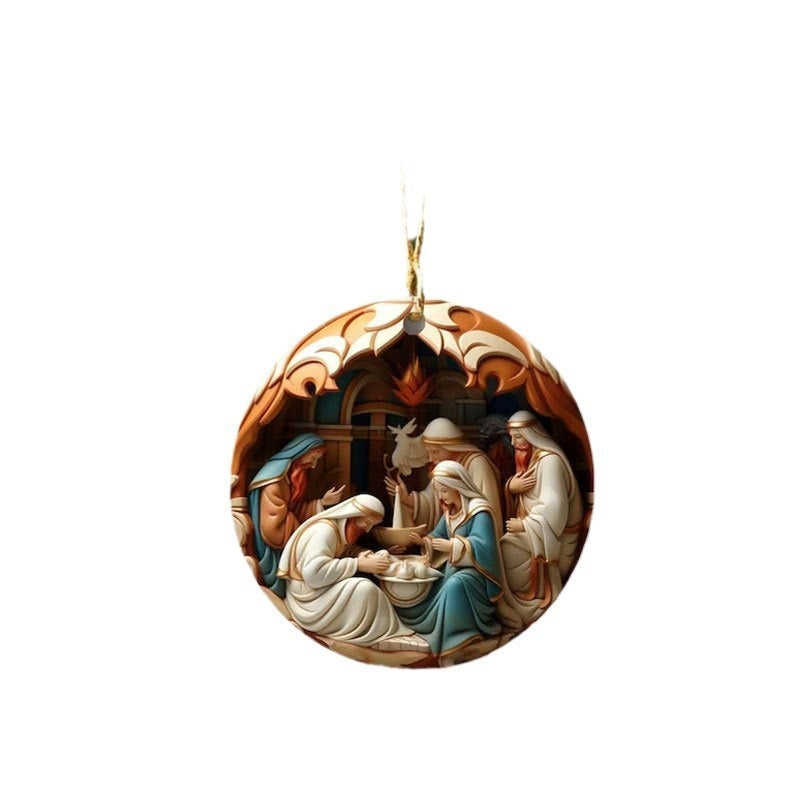 Pendentif de Décoration de Voiture en Acrylique Créatif pour Noël