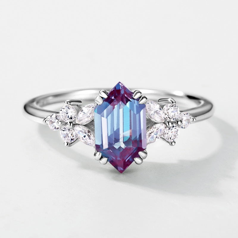 Bague en Pierre Alexander Simple Cultivation pour Femme