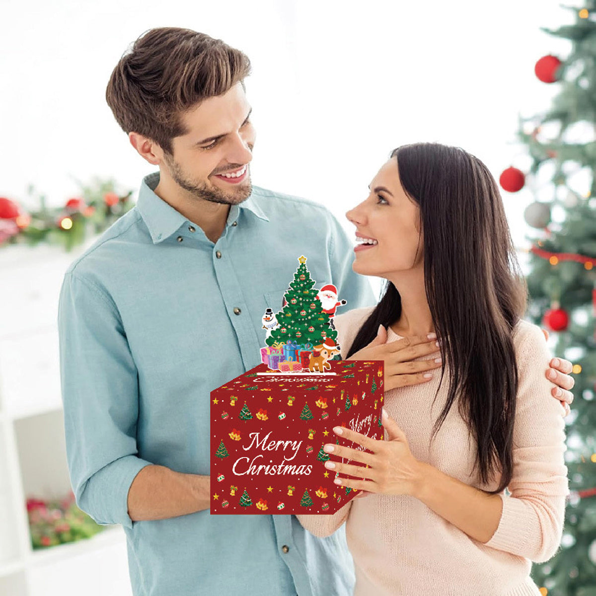 Boîte Surprise de Noël pour Argents - Porte-Monnaie Festif