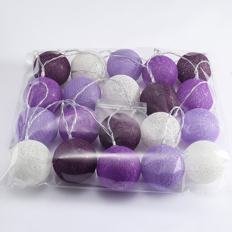 Guirlande Lumineuse en Boules de Coton LED