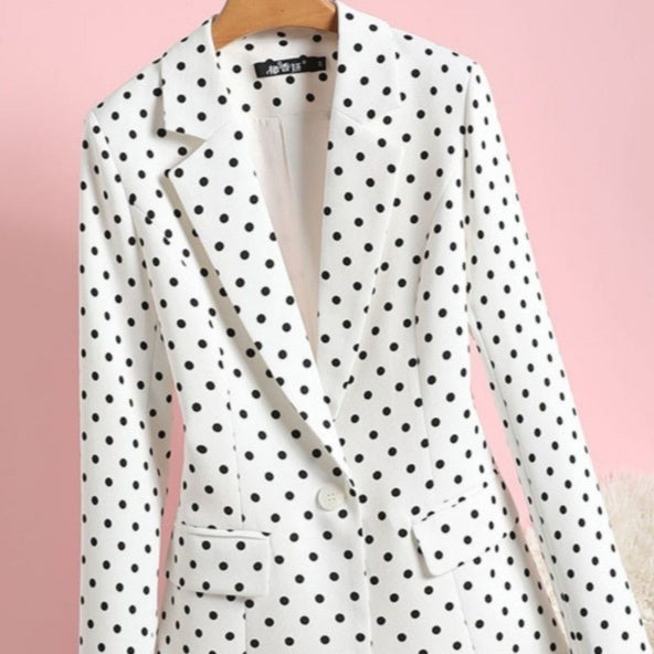 Veste de Costume Femme Silhouette Épurée Nouvelle Imprimée Printemps et Automne
