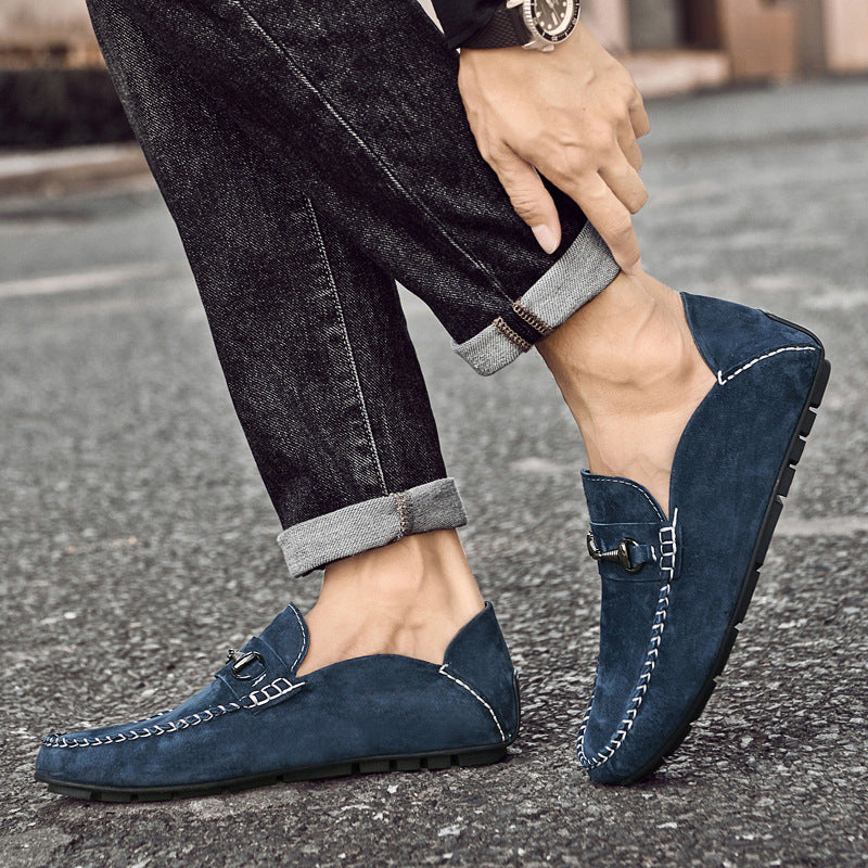 Chaussures Casual en Cuir Suédé Respirantes pour Hommes