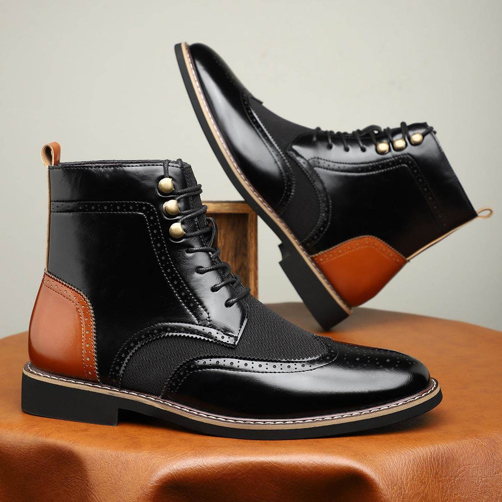 Nouveaux Chaussures Hautes en Cuir Colorées pour Hommes - Allomarc.com