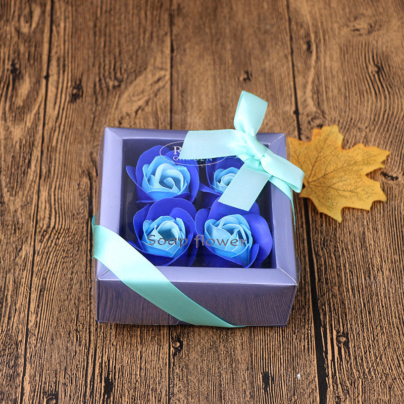 Boîte Cadeau Fleurs en Savon - Idée Cadeau pour la Saint-Valentin et la Fête des Mères