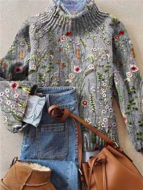 Pull En Col Roulé Imprimé Pour Femmes - Noël