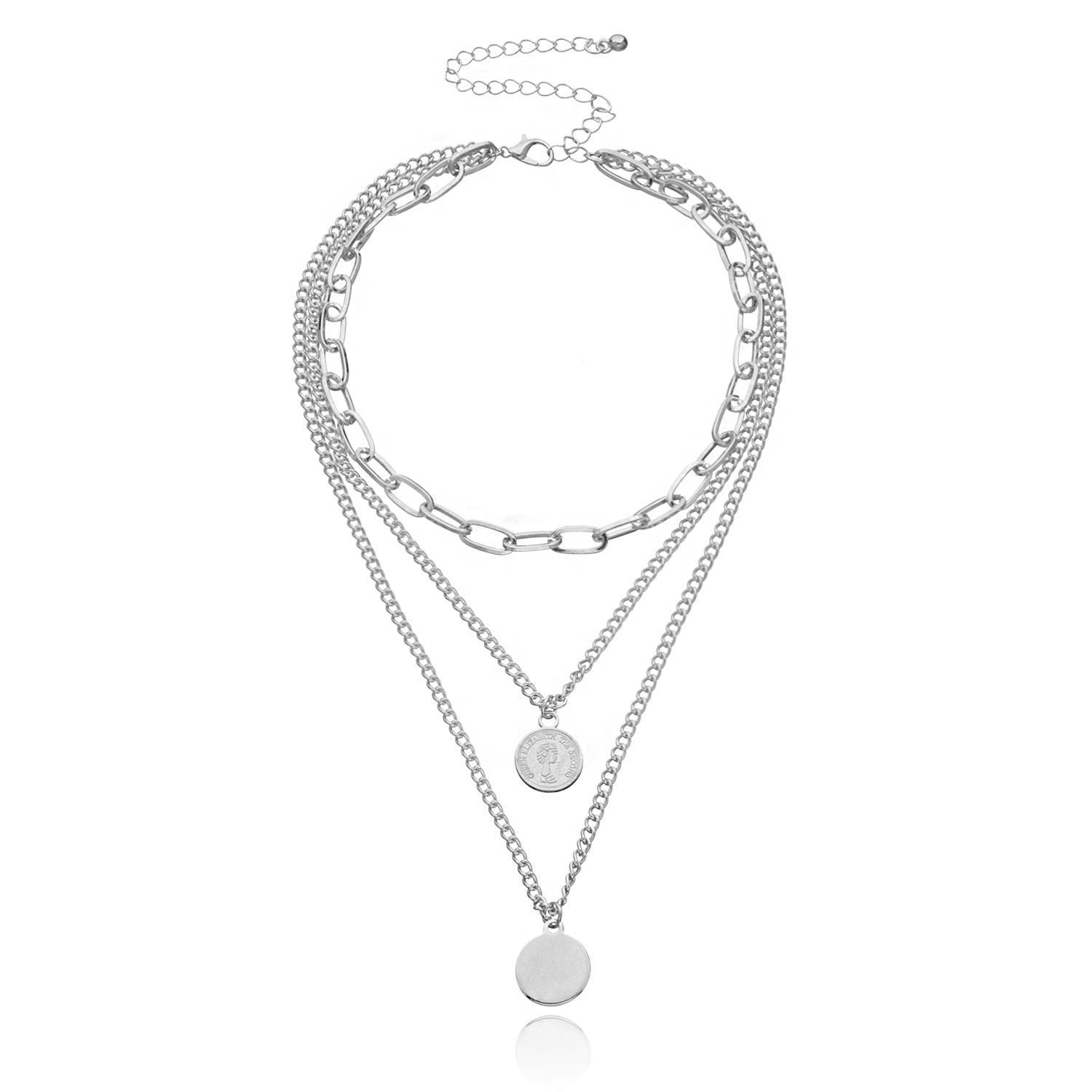 Collier Pendentif Rond Géométrique en Beauté
