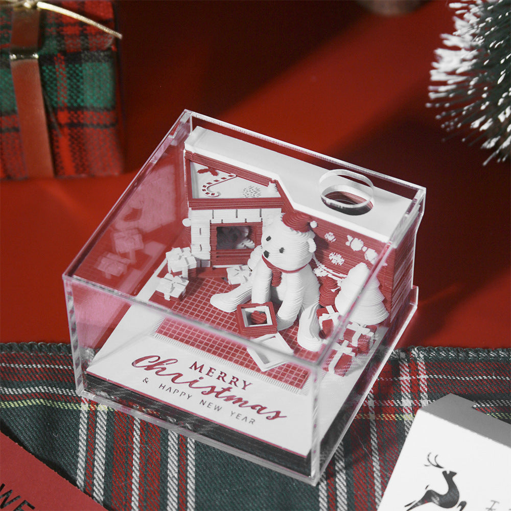 Calendrier 3D de Noël en Papier Découpé