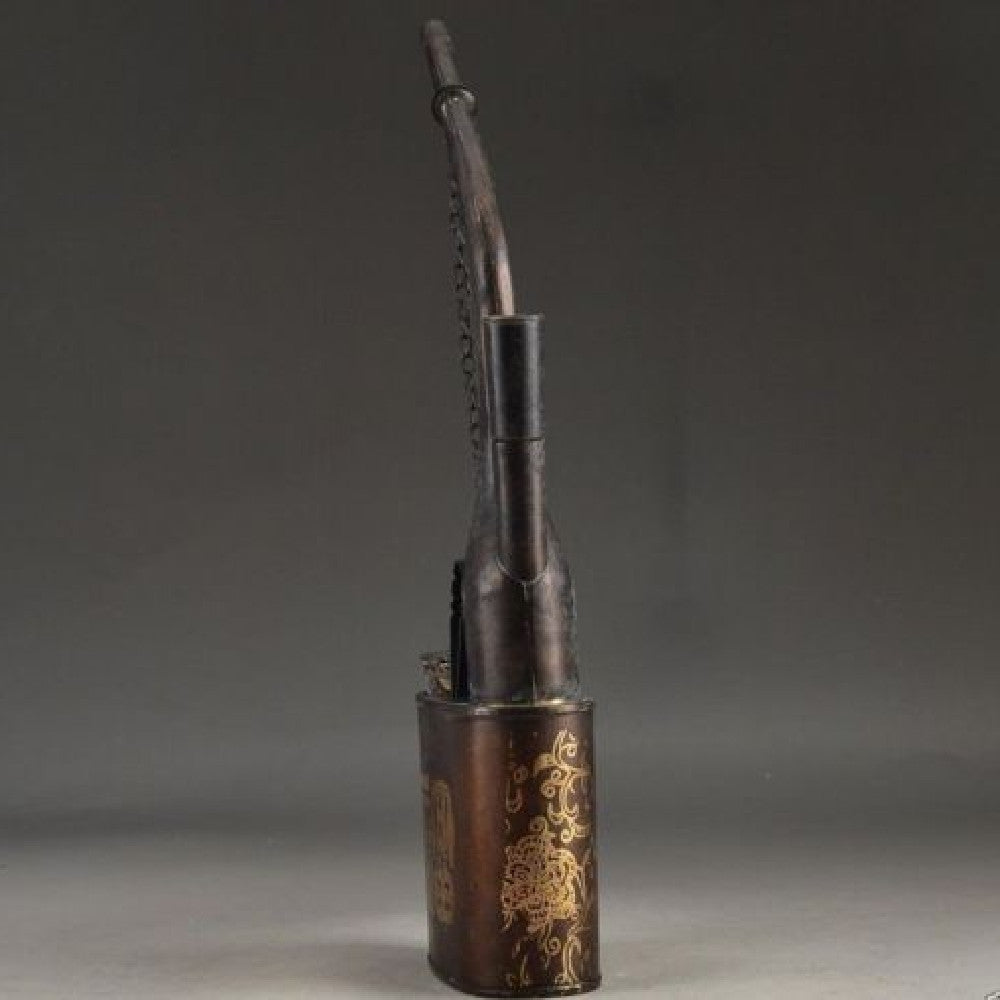 Bong en Laiton Ancien - Élégance Classique pour Fumeurs