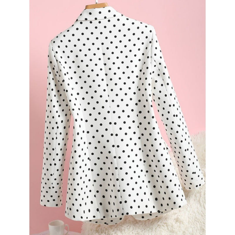 Veste de Costume Femme Silhouette Épurée Nouvelle Imprimée Printemps et Automne