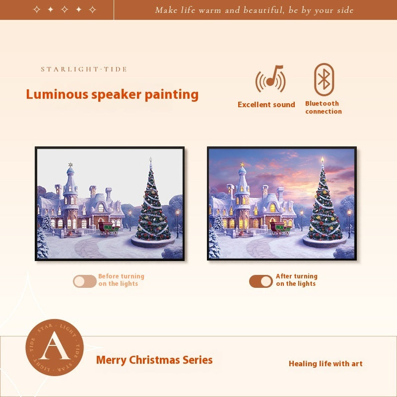 Haut-parleur Bluetooth Mini Peinture Cadeau de Noël