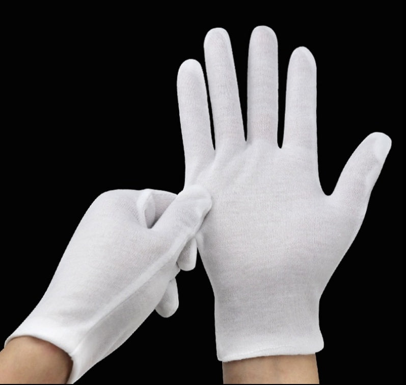 Gants en Coton Blancs de Haute Qualité pour Hommes