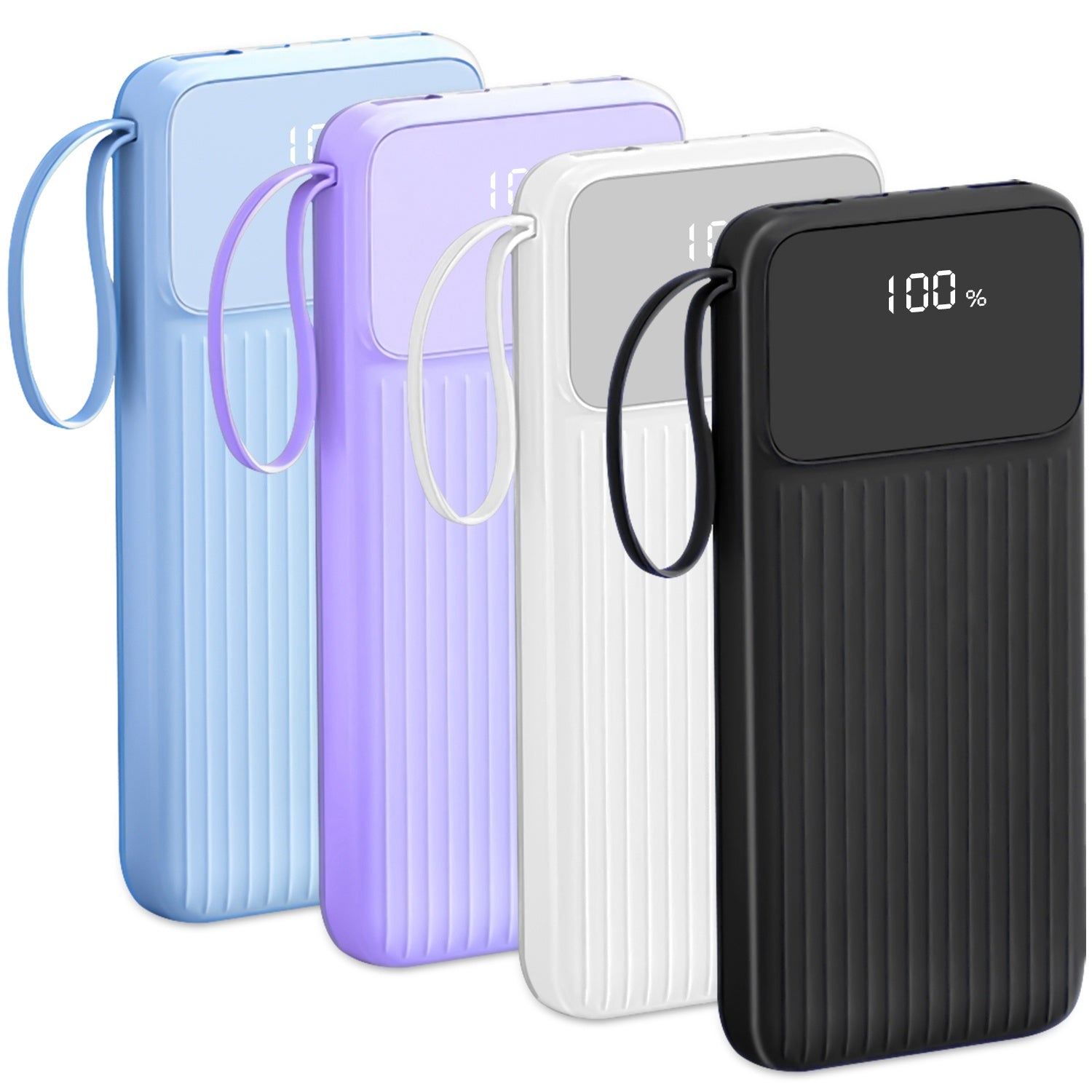 Chargeur Rapide 1Pc PD22W 20000mAh avec Câbles Intégrés