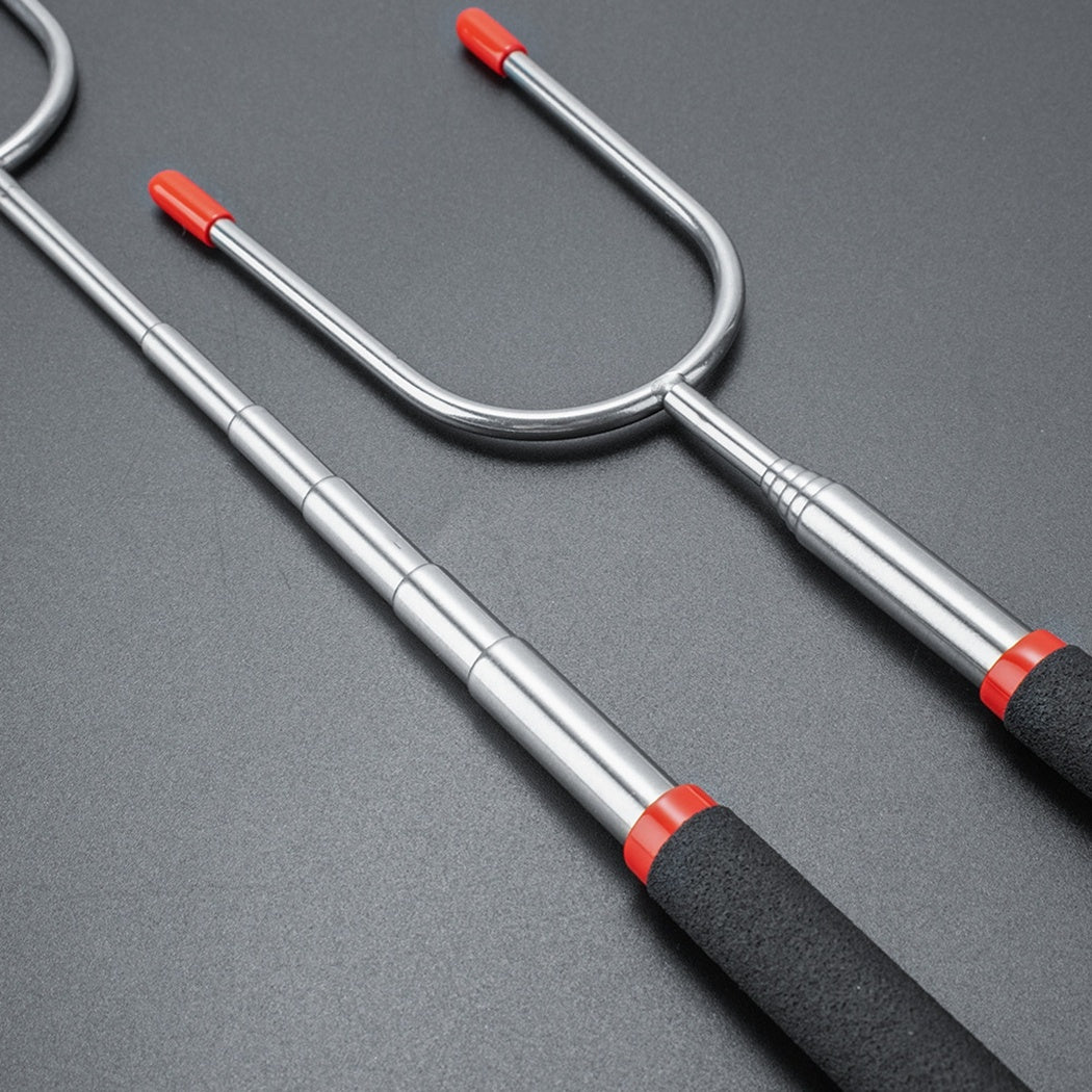Fourchette de Barbecue Télescopique en Acier Inoxydable pour Extérieur