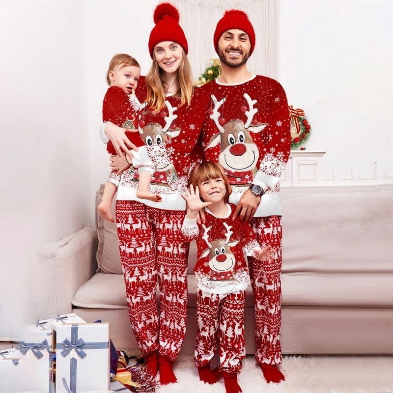 Pyjama Parent-Enfant à Imprimé Élan