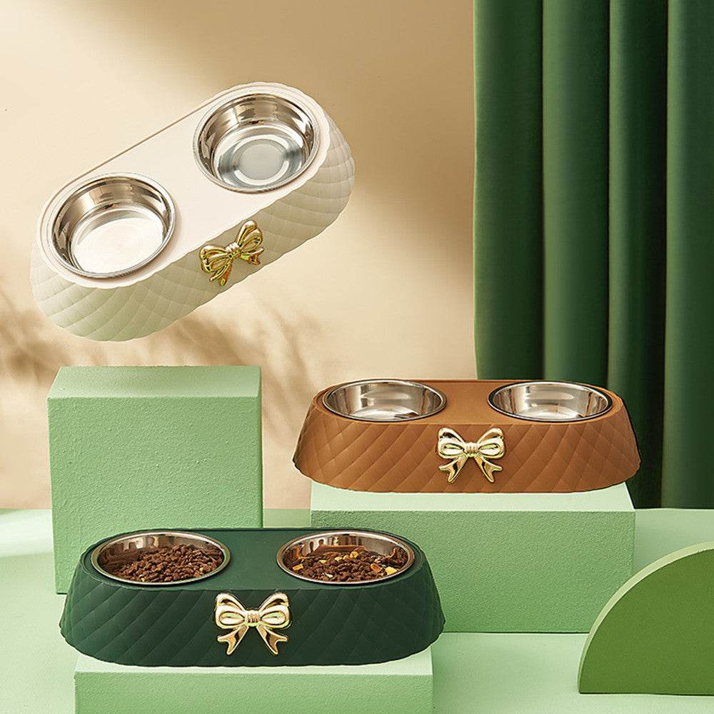 Bols à Croquettes en Nœud pour Chats - Allomarc.com