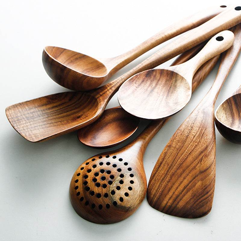 Spatule en Teck avec Long Manche - Allomarc.com