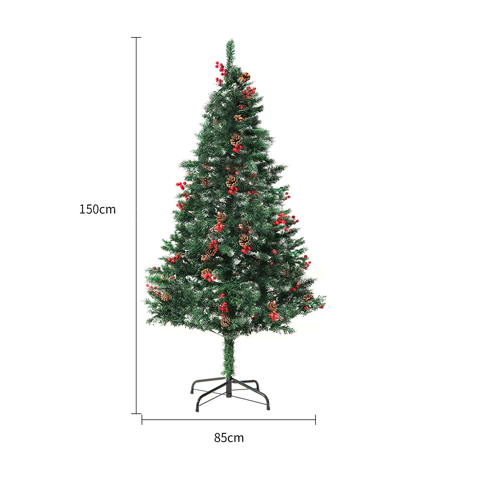 Sapin de Noël Artificiel en PVC avec Neige