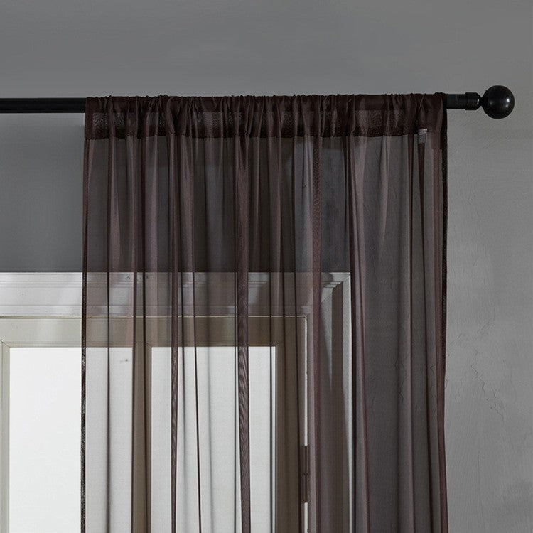 Écran de Fenêtre en Coton et Lin de Couleur Pure Moderne et Simple