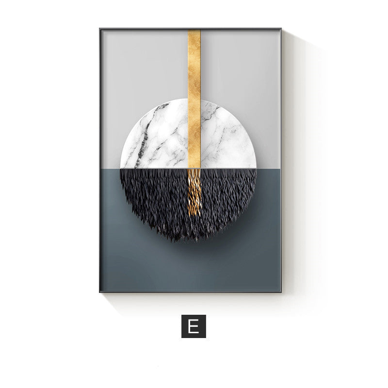 Peinture Abstraite Géométrique sur Toile pour Décoration Murale