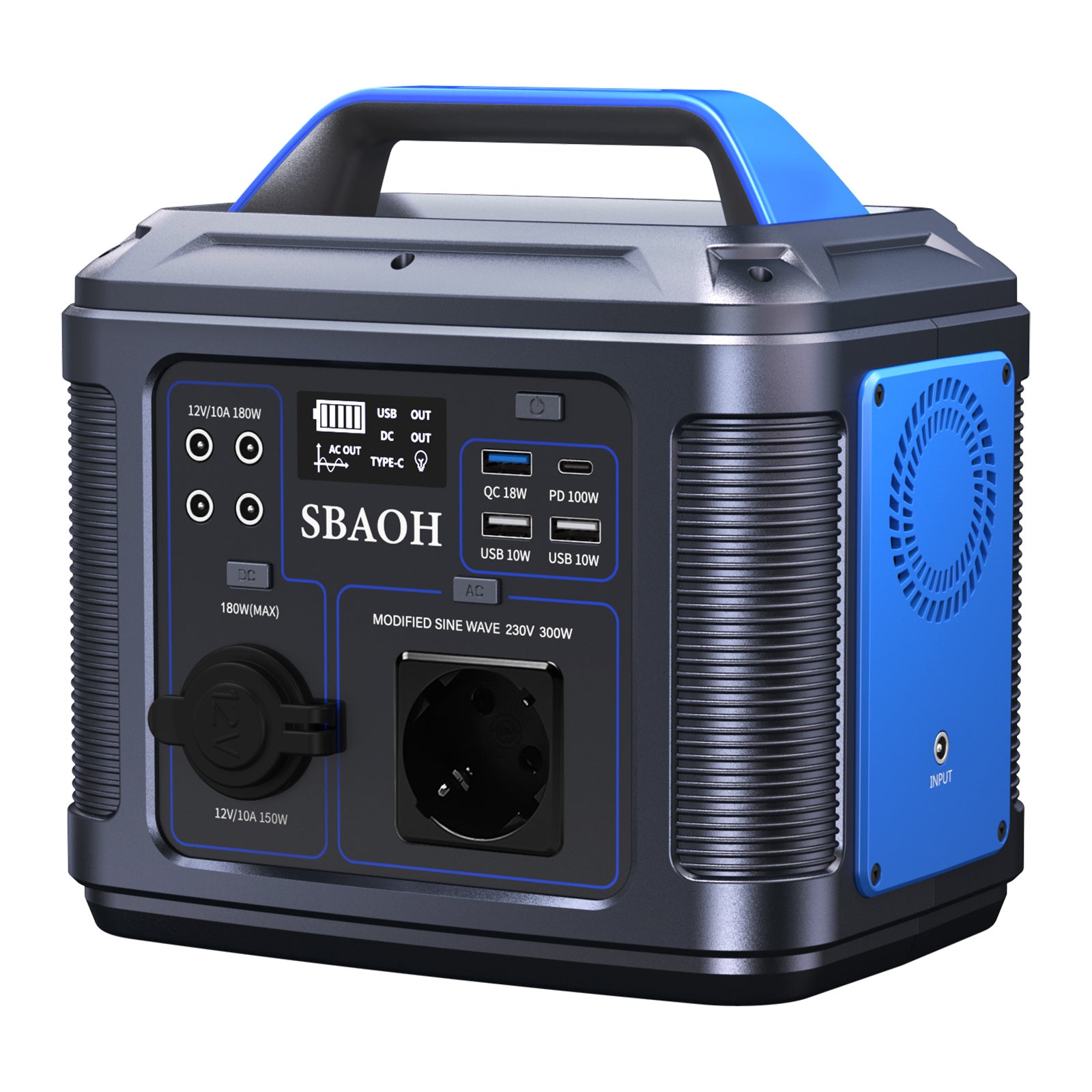 SBAOH Station D'Énergie Portable 300W - Générateur Solaire 296Wh