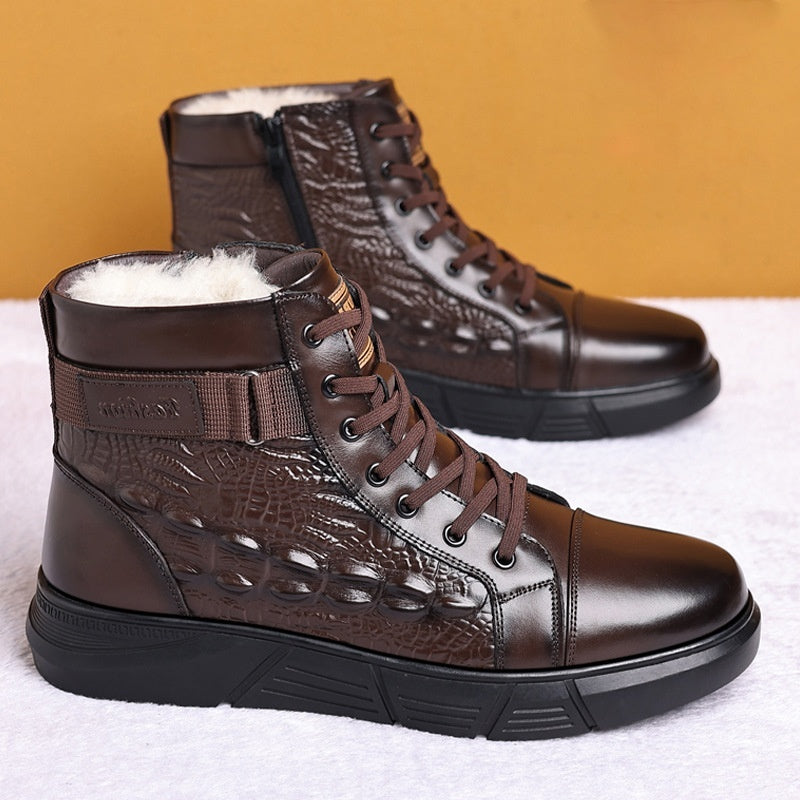 Bottes en Coton Doublées de Fourrure