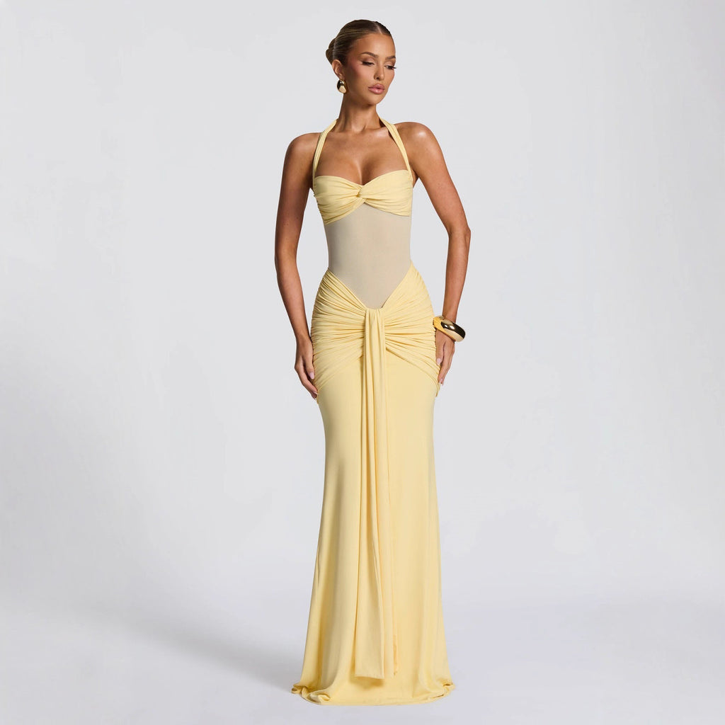 Robe Ajustée à Ruban pour Femme