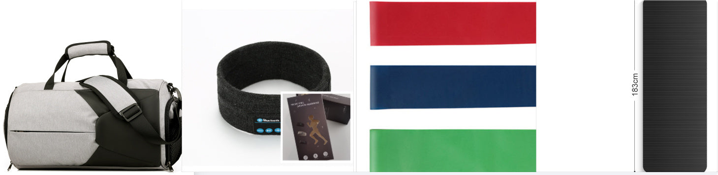 Bandeau de Fitness Sans Fil Compatible Bluetooth pour Yoga et Activités en Plein Air