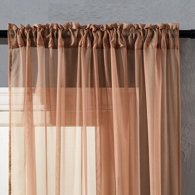 Écran de Fenêtre en Coton et Lin de Couleur Pure Moderne et Simple