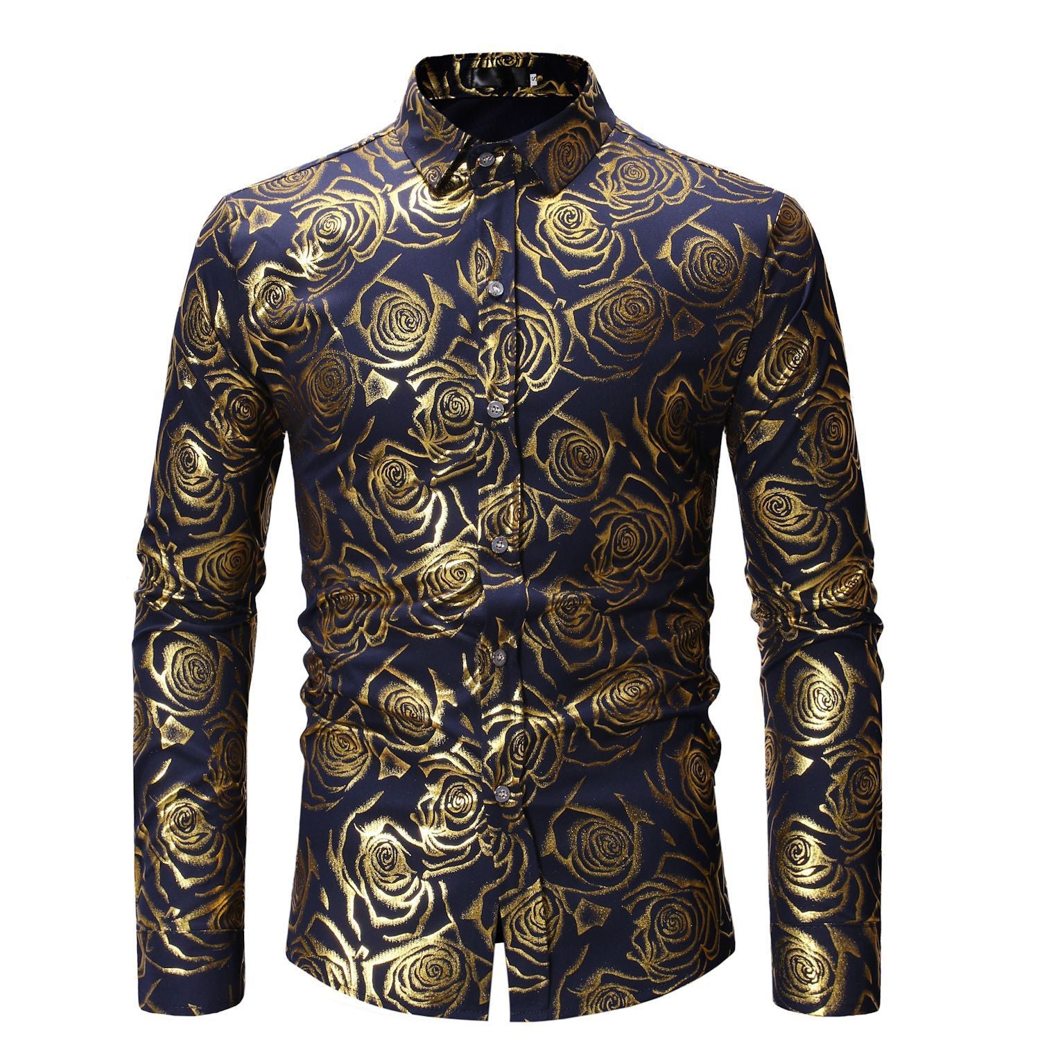 Chemise Casual à Manches Longues Imprimée Floral pour Homme