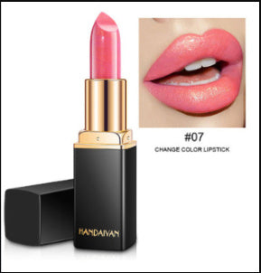 Rouge à Lèvres Métallique Brillant - Couleur Perle avec Changement de Température