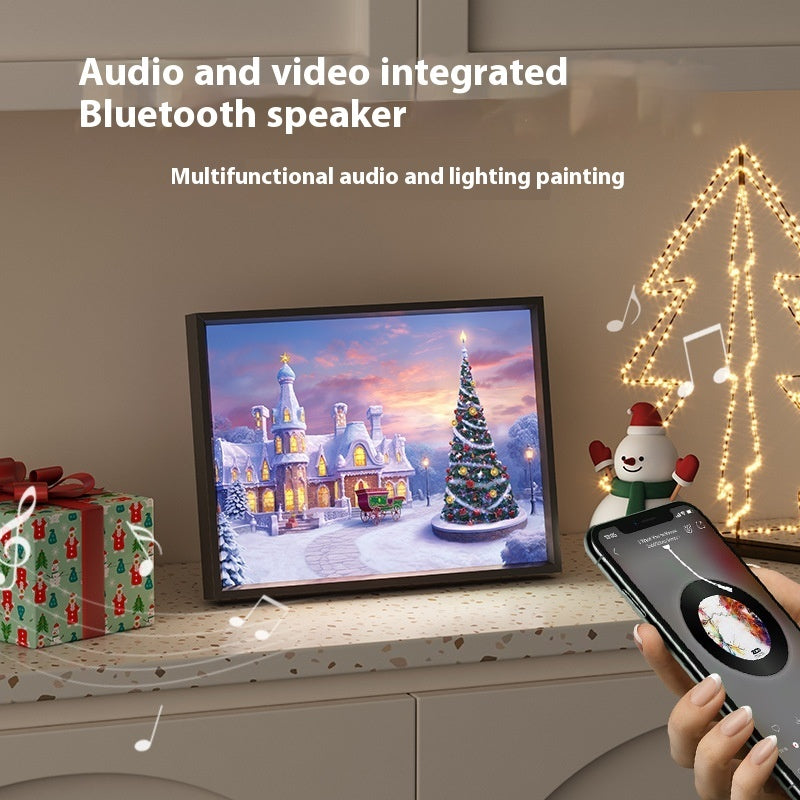 Haut-parleur Bluetooth Mini Peinture Cadeau de Noël