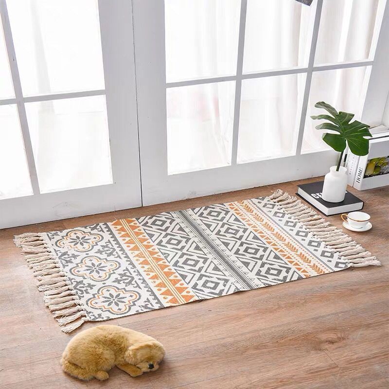 Tapis en Lin et Coton au Style Scandinave