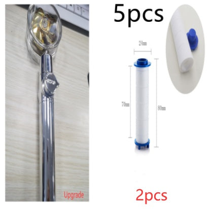 Douchette Turbo Propeller Économiseur d'Eau Haute Pression 360 Degrés avec Extension de Ventilateur