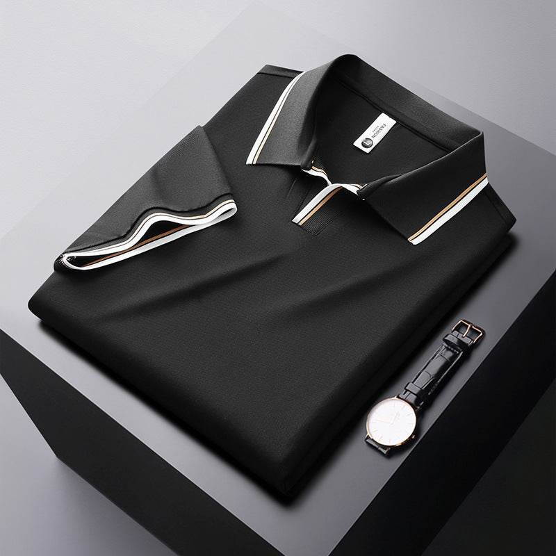 Polo en Soie de Murier à Manches Courtes pour Hommes - Allomarc.com