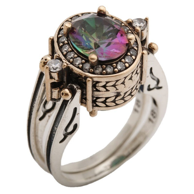 Bague Bicolore en Argent 925 - Élégance et Mode