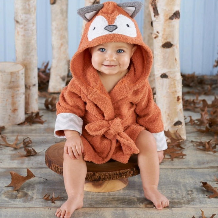 Serviettes de bain et peignoirs à capuche pour bébé avec motifs d'animaux mignons en coton